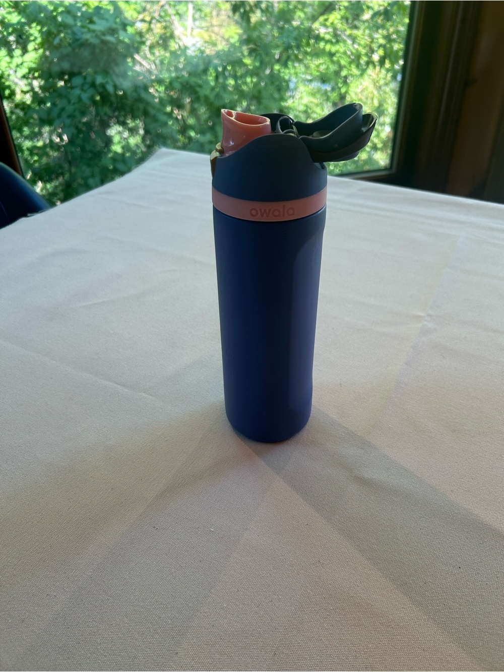 GIFT WITH BUNDLE PURCHASE • Used Owala FreeSip 24oz Blue Jay - Picture 2 of 3